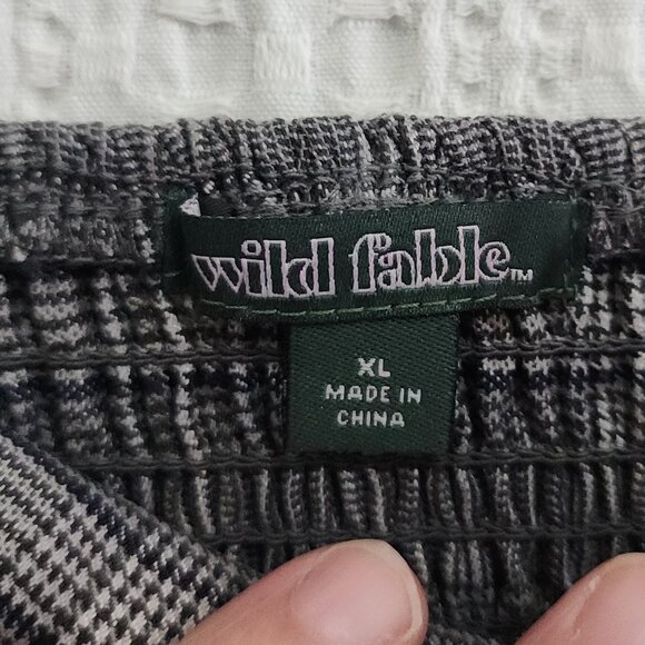 Wild Fable Black and White Plaid Crop Top Women's Size X-Large - Picture 3 of 11